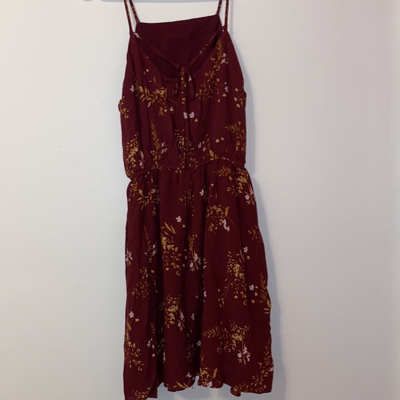 Floral Maroon Dress - Picture 2 of 2